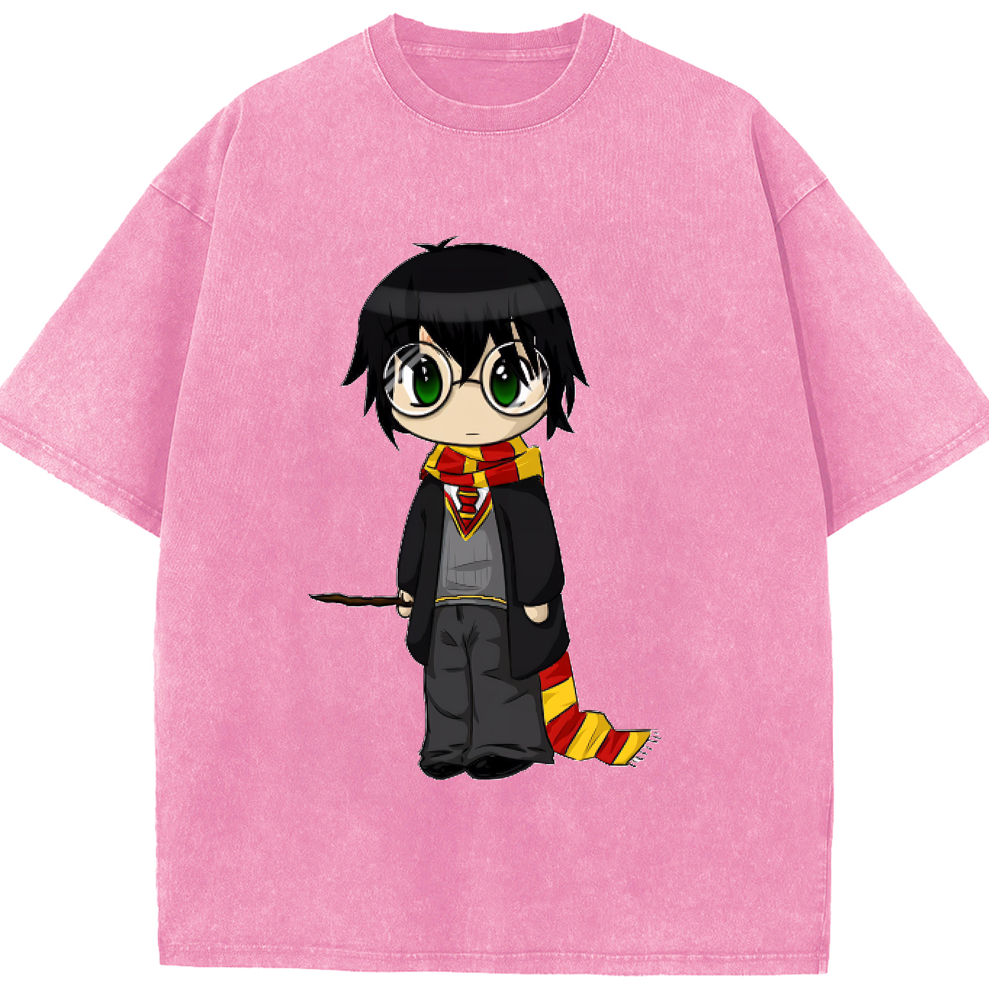 （画像用） Harry Potter ハリー・ポッターシリーズ 綿100% ヴィンテージ風 半袖Tシャツ（フロントプリント）